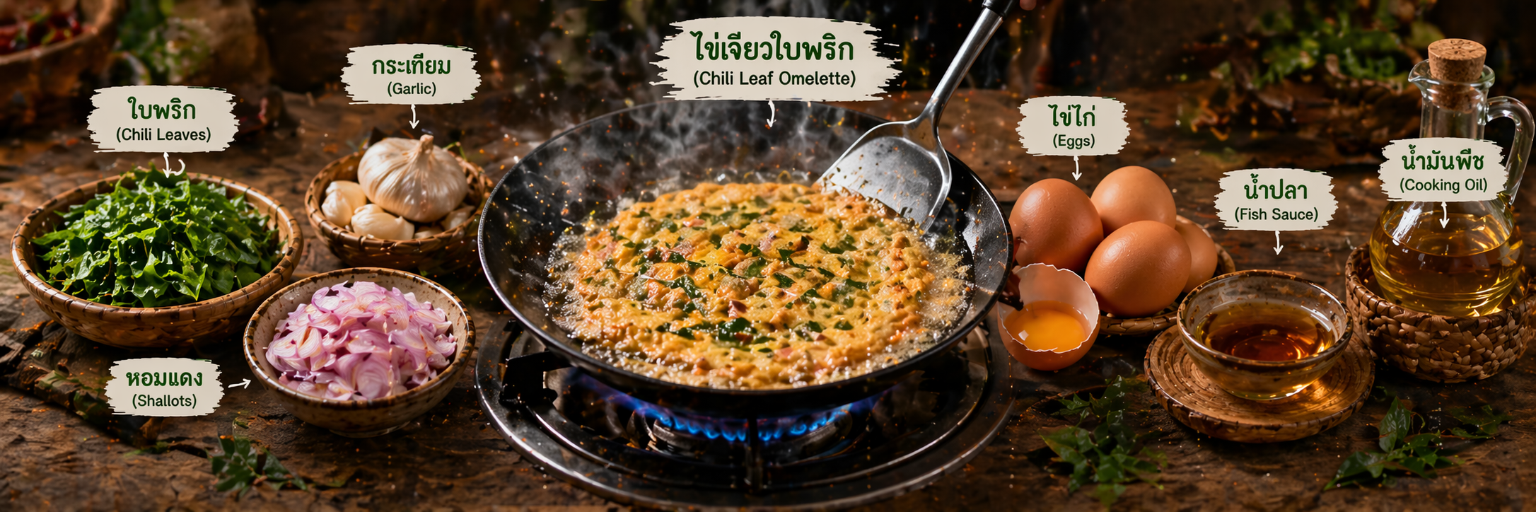 ไข่เจียวใบพริก