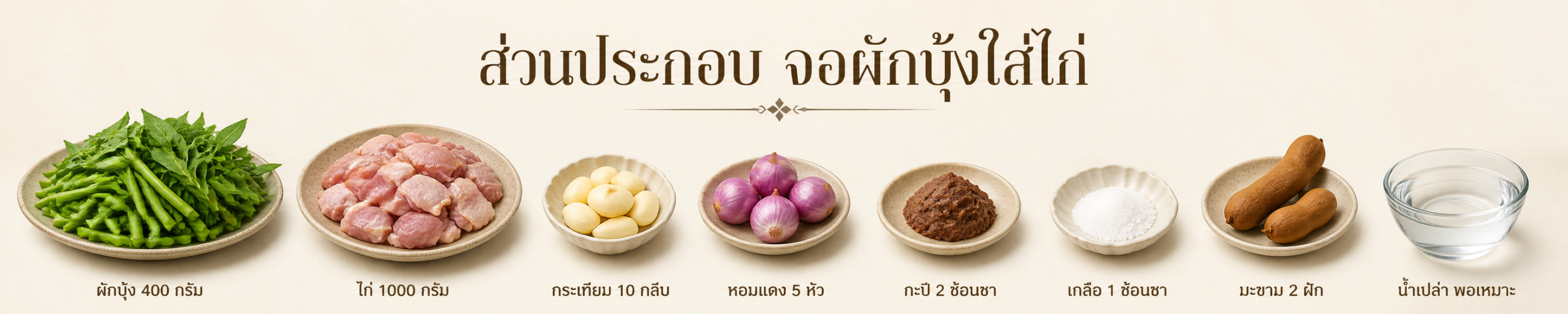 จอผักบุ้งใส่ไก่